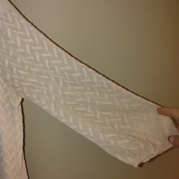 OS Beige Dress with Lace Detailing And Tassels, Size S - Picture 7 of 8